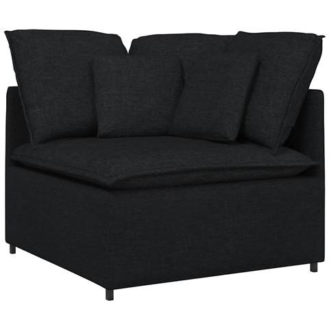 Modulo Angolare Divano Modulare con Cuscini Nero 100 cm - Foto 1