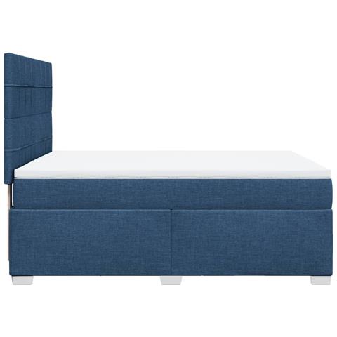 Giroletto a Molle con Materasso Blu 140x200 cm in Tessuto - Foto 9