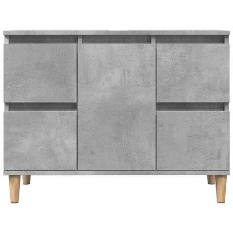 Set Mobili da Bagno 3 pz Grigio Cemento in Legno Multistrato - Foto 9