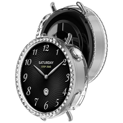 Custodia Singola Con Strass Per Xiaomi Watch S4 41mm - Protezione Elegante Transparent - Foto 2