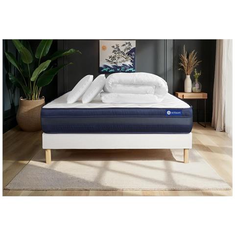 Pacchetto Letto Completo - Materasso 160x200cm + Box Spring Con Doghe (kit) + 2 Cuscini + Piumino - Actilatex Tech - Foto 1