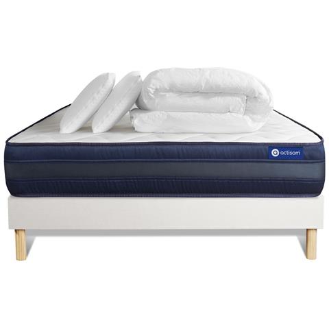 Pacchetto Letto Completo - Materasso 160x200cm + Box Spring Con Doghe (kit) + 2 Cuscini + Piumino - Actilatex Tech - Foto 7