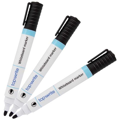 Set Di 3 Pennarelli Cancellabili A Secco Per Lavagna, Bianco / Nero - Foto 1