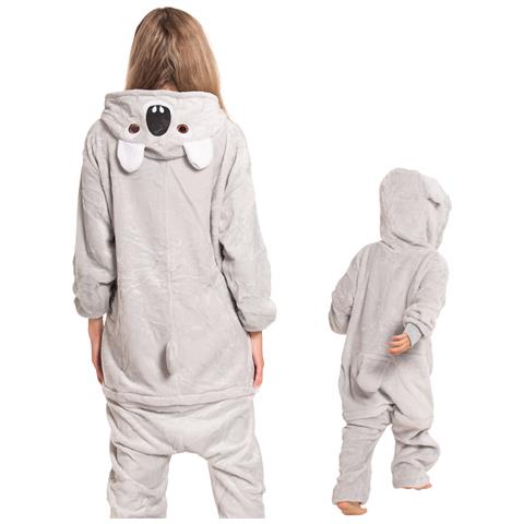 Pigiama Per Bambini Kigurumi Onesie Costume Koala Grigio 135-145 Cm - Foto 2