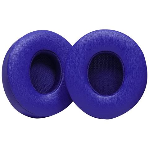 2 Cuscinetti Auricolari Di Ricambio In Pelle Proteica Compatibili Con Cuffie Beats Solo 2 E Solo 3 Darkblue - Foto 1