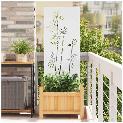 Schermo per privacy in giardino Floreale Bianco 50 x 140 cm - Foto 2