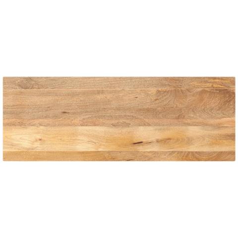 Piano per Tavolo 140x50x3,8cm Rettangolare Legno Massello Mango - Foto 1