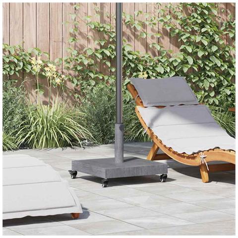 Base per Ombrello da Esterno Aspetto legno grigio scuro - Foto 2