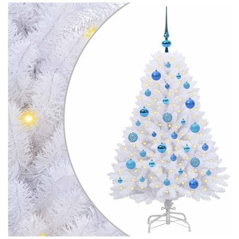 Albero di Natale Artificiale con Rami Pieghevoli Bianco 120 cm - Foto 1