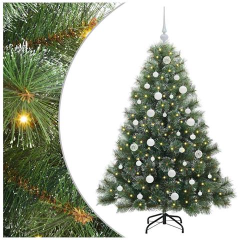 Albero di Natale artificiale con 150 LED Verde 150 cm PE e PVC - Foto 1