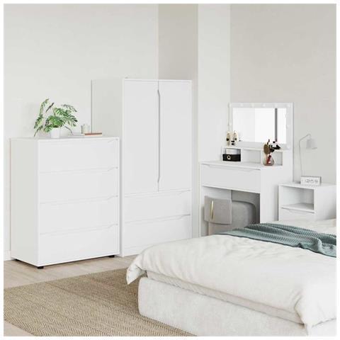 Armadi di Stoccaggio 2 pcs Bianco 80 x 48 x 105 cm - Foto 2