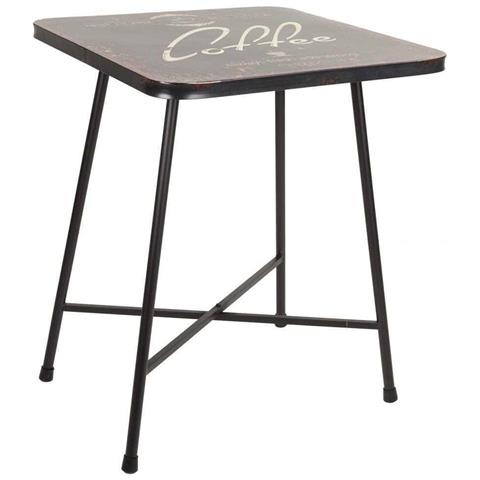 Tavolo Quadrato In Metallo Nero 60x60x77h - Foto 1