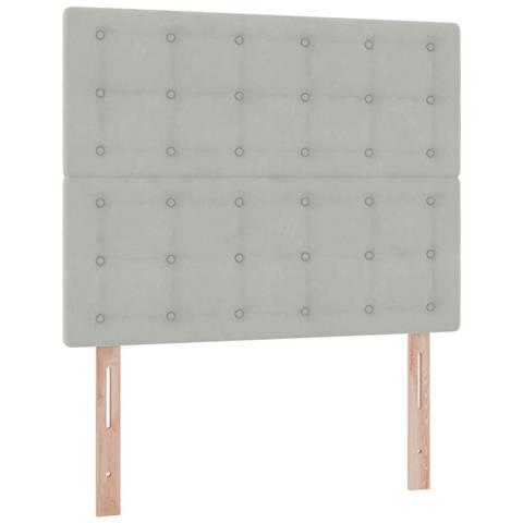 Letto con contenitore e materasso Grigio chiaro 120 x 190 cm - Foto 9