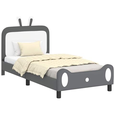 Struttura letto bambini con testata Grigio Chiaro 80 x 200 cm - Foto 1