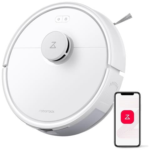 Q7 L5 Robot Aspirapolvere e Mocio, doppio sistema anti-groviglio, aspirazione HyperForce da 8.000 Pa, zona di non accesso intelligente,Bianco - Foto 1