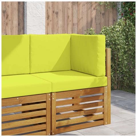 Cuscino per divano da esterno 3 pcs Verde Poliestere - Foto 2