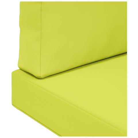 Cuscino per divano da esterno 3 pcs Verde Poliestere - Foto 9