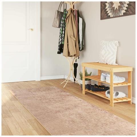 Runner Tappeto MARSA Sabbia 100 x 450 cm Poliestere e PVC - Foto 2