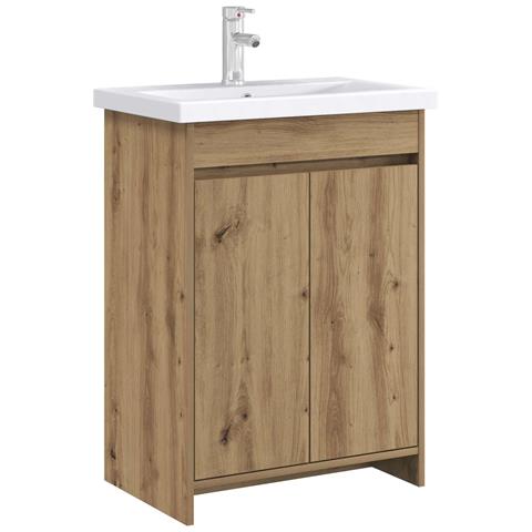 Mobiletto da Bagno Sotto Lavabo Rovere Artigianale - Foto 2