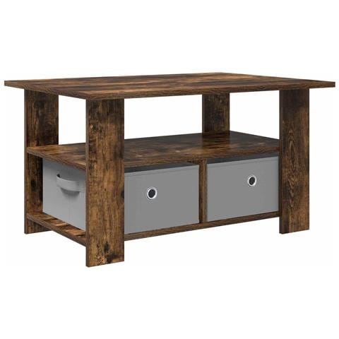 Tavolino da salotto con cassetto Rovere fumé 77 x 55 x 42 cm - Foto 1