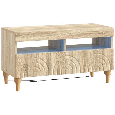 Mobile TV LED a 3 pezzi Rovere Sonoma Legno ingegnerizzato - Foto 2