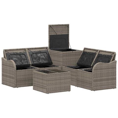 Set di divani 6 pz Grigio e Grigio Scuro - Foto 10