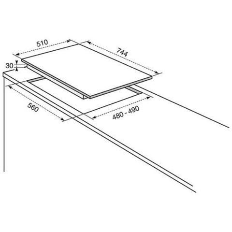 Piano Cottura PX750V a Gas 5 Fuochi da 75 cm Colore Inox Serie Soft - Foto 2