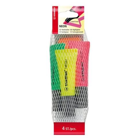 NEON Evidenziatore colori assortiti - Retina da 4 - Foto 1