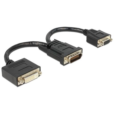 ICOC DMS-DVI / VGA - Cavo Sdoppiatore DMS59 a DVI e VGA 20cm Nero - Foto 1