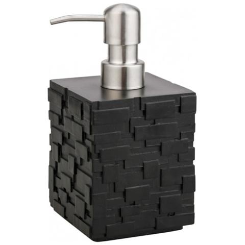 Porta Sapone Realizzato In Poliresina Nero Mod. Wall Black Cod. 1684 - Foto 1