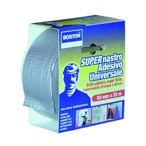 Nastro Telato Universale - Mm. 50 X 25 Mt - Argento - Foto 1