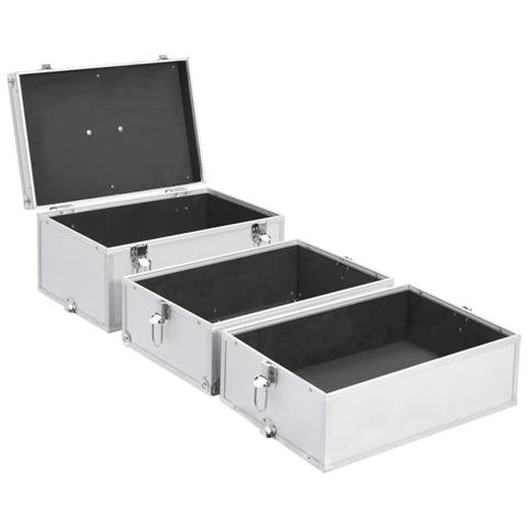 Valigia per Cosmetici 37x24x40 cm Argento in Alluminio - Foto 10