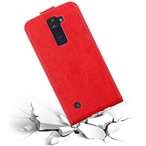 Custodia Compatibile Con Lg K8 2016 In Rosso Mela - Coperchio Protettivo In Design Flip Con Chiusura Magnetica - Foto 2