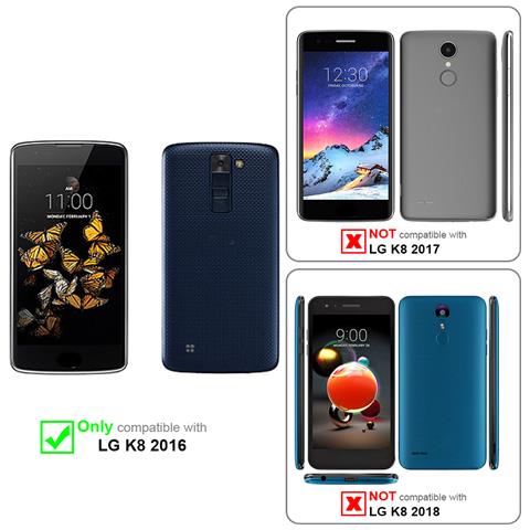 Custodia Compatibile Con Lg K8 2016 In Rosso Mela - Coperchio Protettivo In Design Flip Con Chiusura Magnetica - Foto 9