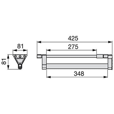7086762 Barra Appendiabiti Estraibile Per Armadio, Lunghezza 350mm, Argento - Foto 3