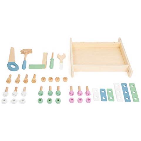 Piccolo Piede Banco Da Lavoro 11375 Nordicin Legnogiodo Di Ruolocon Accessoriin Colori Delicatidai 3 Anni Giocattolimulticolore - Foto 5