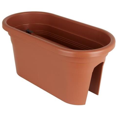 Jardiniere per balcone Venezia - 30 x 60 x H 27 cm - 18 L - Terracotta - Foto 1