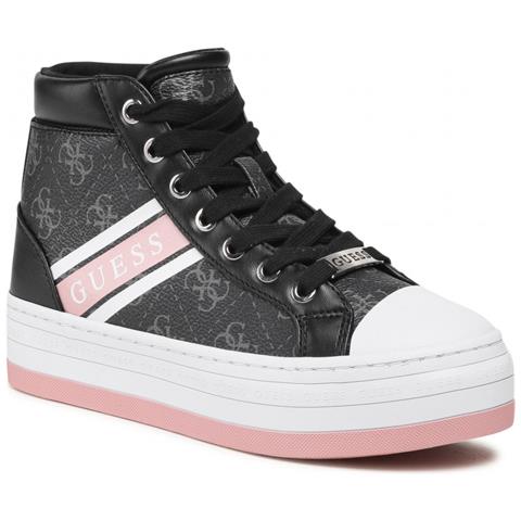 Guess scarpe-sneakers alte pelle bianco - Stileo.it