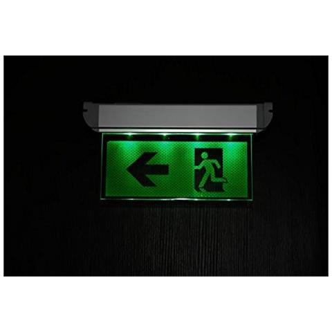 Emergenza Percorso Di Uscita Di Illuminazione Di Fuga Con Freccia Verso Il Basso - Foto 4
