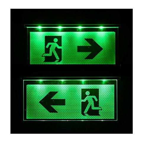 Emergenza Percorso Di Uscita Di Illuminazione Di Fuga Con Freccia Verso Il Basso - Foto 1