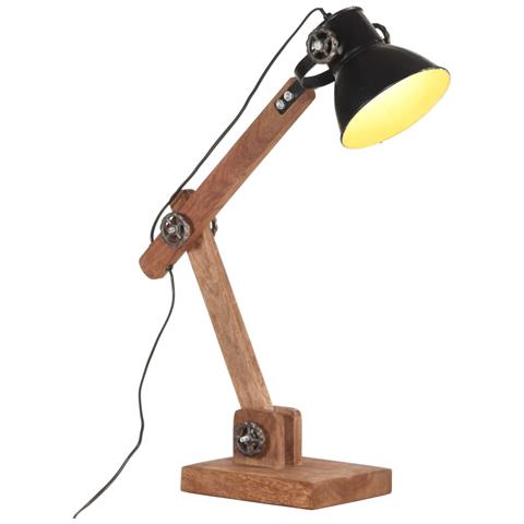 Lampada Da Scrivania Industriale Nera Rotonda 58x18x90 Cm E27 - Foto 1