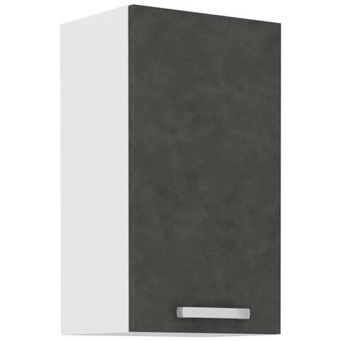 Mobile Alto 1 Anta Battente - Grigio Opaco - L 40 X P 31,6 X 72 Cm - Lassen - Foto 2