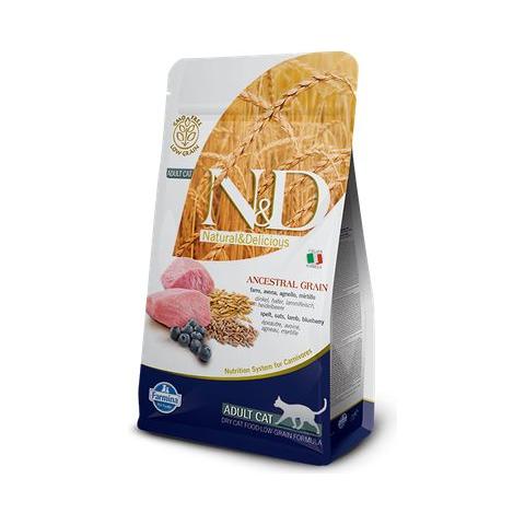 Cibo per gatti N&D Low Grain Feline Adult Agnello e Mirtillo 5 Kg - Foto 1