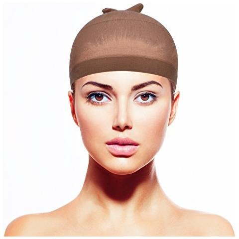 Confezione Da 12 Cuffie Per Parrucca In Nylon Per Donna E Uomo (marrone Chiaro) - Foto 3
