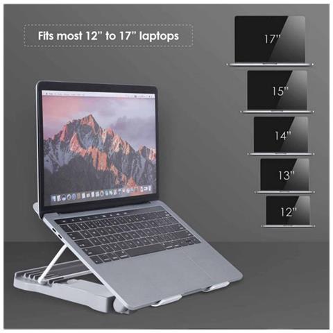 Tappetino Di Raffreddamento N35-2 per Laptop Fino 17" Colore Argento - Foto 7