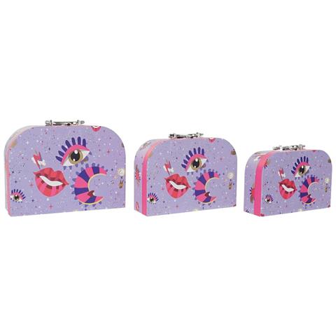 Set Di Scatole Decorative Dkd Home Decor Lilla Metallo Cartone 28 X 9,5 X 20 Cm - Foto 3