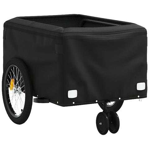 Rimorchio Da Bici Nero E Giallo 30 Kg In Ferro - Foto 2