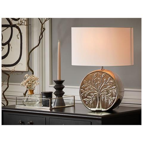 Lampada Da Tavolo Kherlen Ceramica Argento - Foto 1