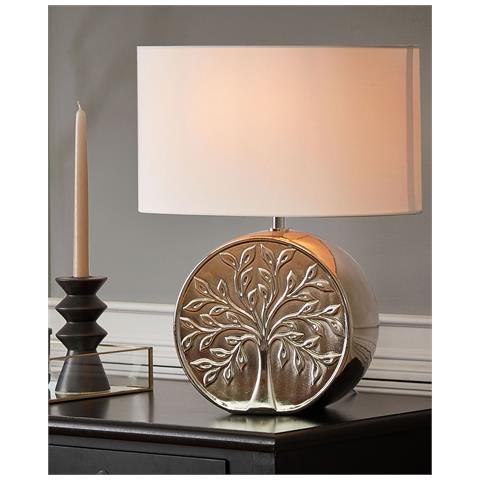 Lampada Da Tavolo Kherlen Ceramica Argento - Foto 8