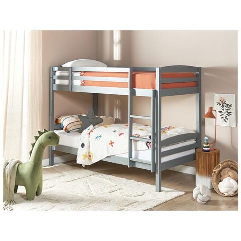 Letto A Castello Legno Grigio 90 X 200 Cm Regat - Foto 1